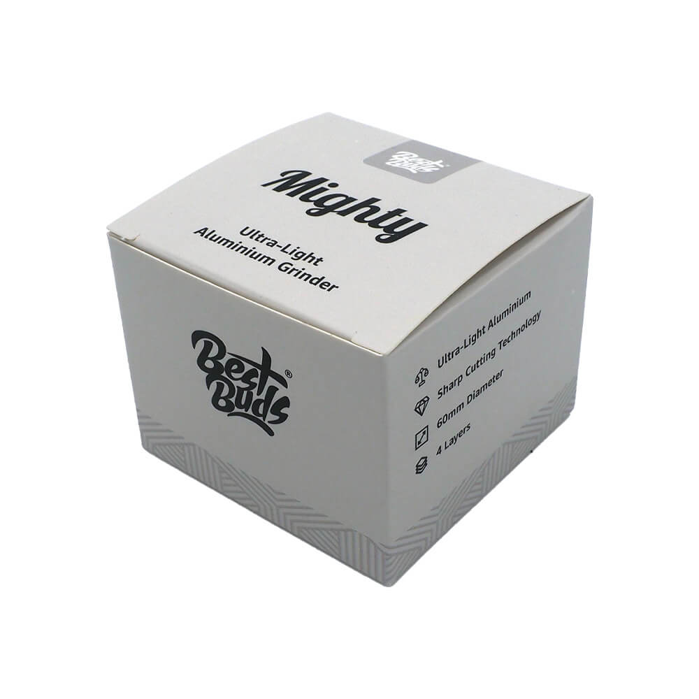 Best Buds Mighty Aluminium Grinder Silver – 4 dele, 60 mm