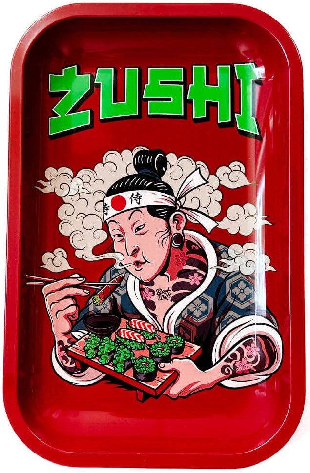 Best Buds Zushi Metal Rolling Tray – Medium (17 × 28 cm)