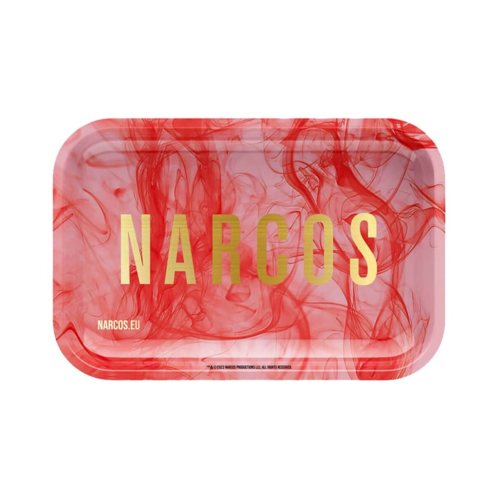 Narcos Metal Rolling Tray Pink Edition – Medium (19 × 29 cm)