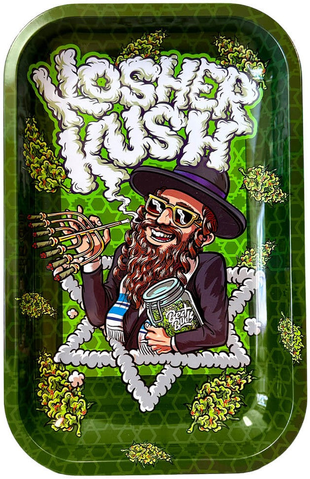 Best Buds Kosher Kush Metal Rolling Tray – Medium (17 × 28 cm)
