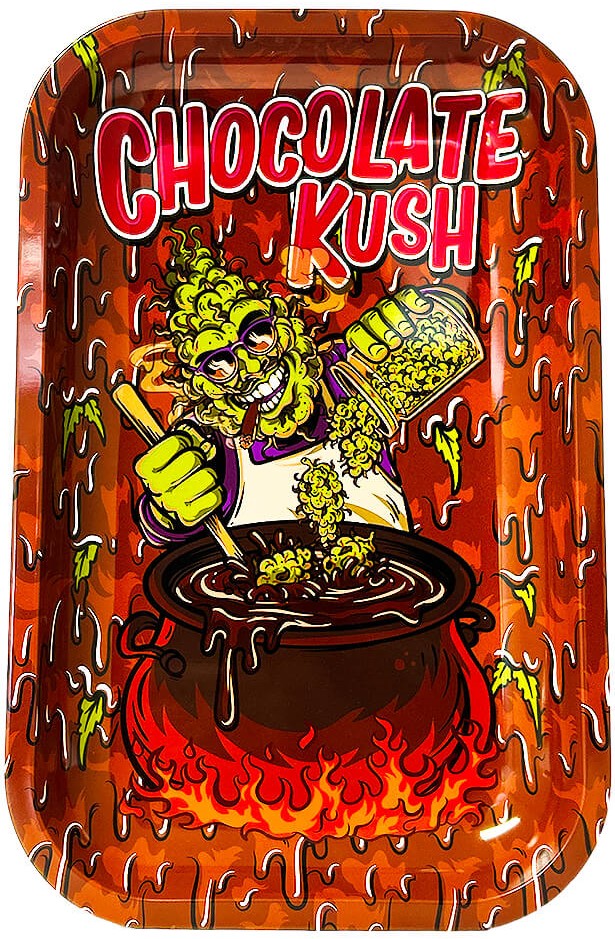Best Buds Chocolate Kush Metal Rolling Tray – Medium (17 × 28 cm)