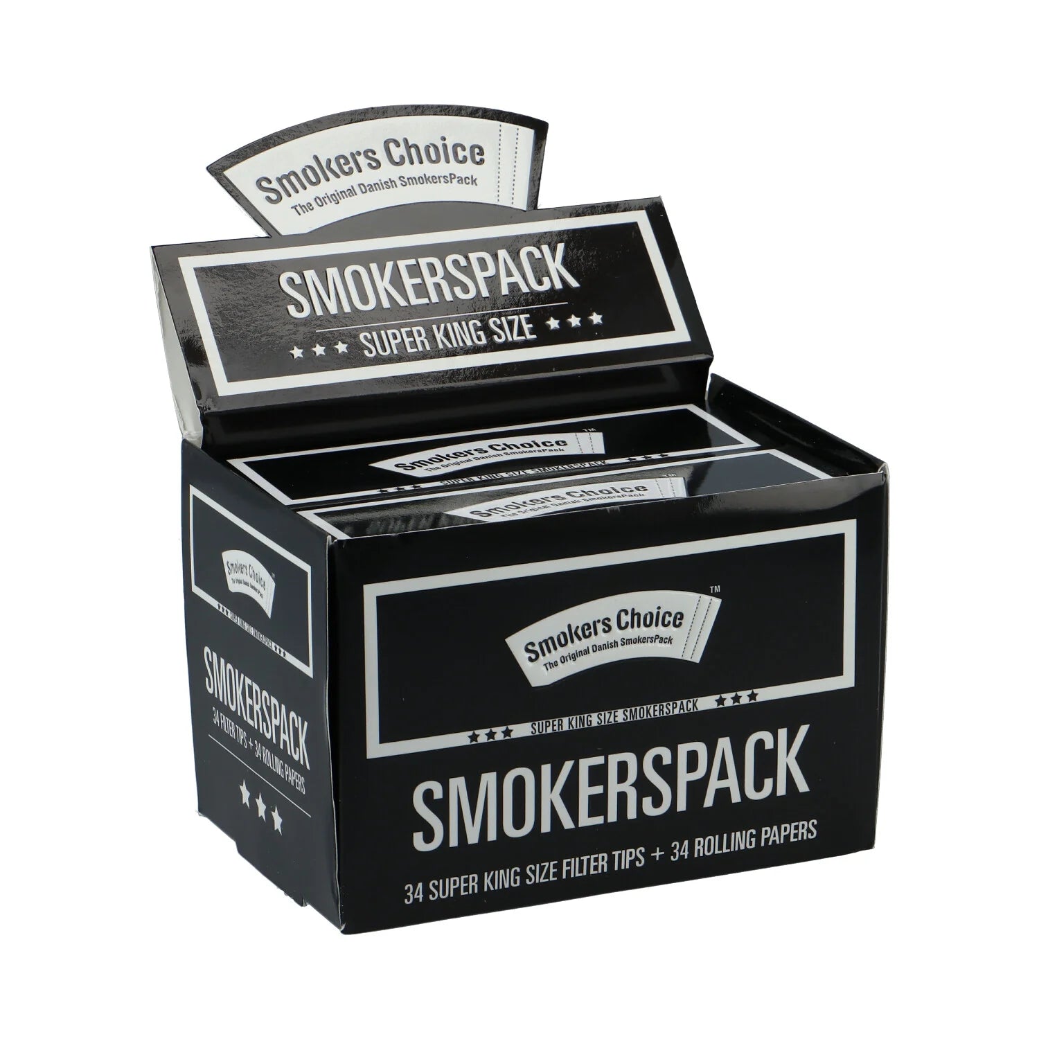 SmokersPack Super King Size Black - 10 pcs. kasse