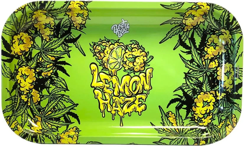 Best Buds Lemon Haze Metal Rolling Tray Long – 16 × 27 cm