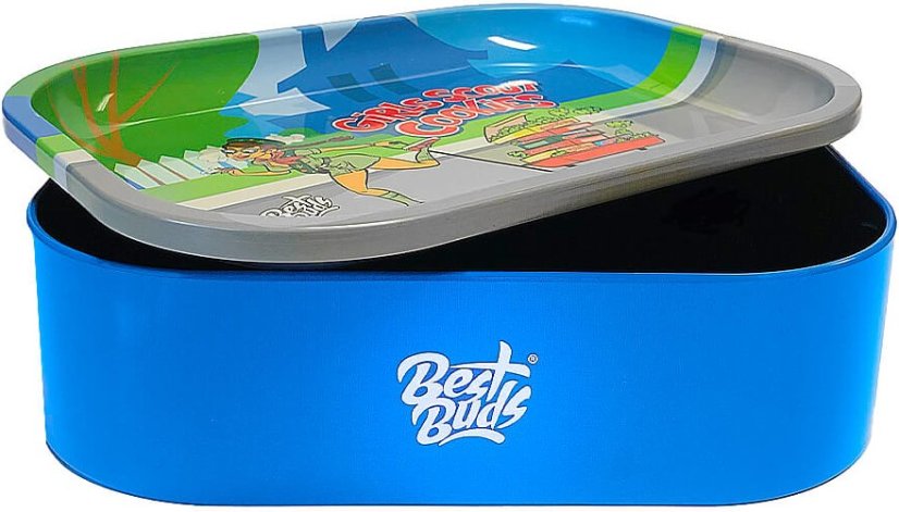 Best Buds Thin Box Rolling Tray med beholder – Girl Scout Cookies